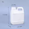 Buy cheap 1L Square Plastic Jerry Can For Liquid Packaging 100% Material Resistant To Chemicals from wholesalers