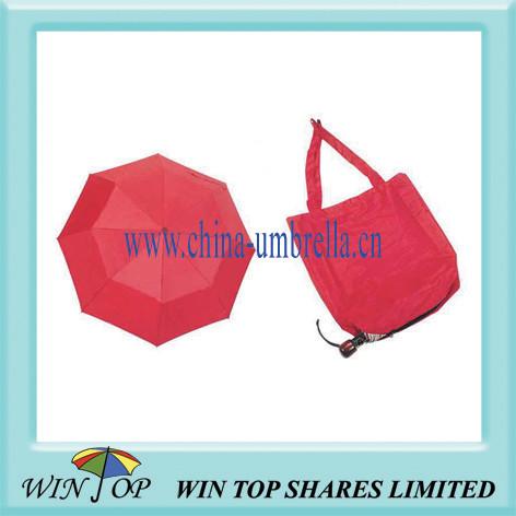 Buy cheap 3 Folding Red Tote Bag Umbrella from wholesalers