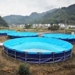 Buy cheap Large Flexible Water Tank Round Aquaculture Tanks UV Resistant PVC Biofloc Fish Tank Tarpaulin from wholesalers