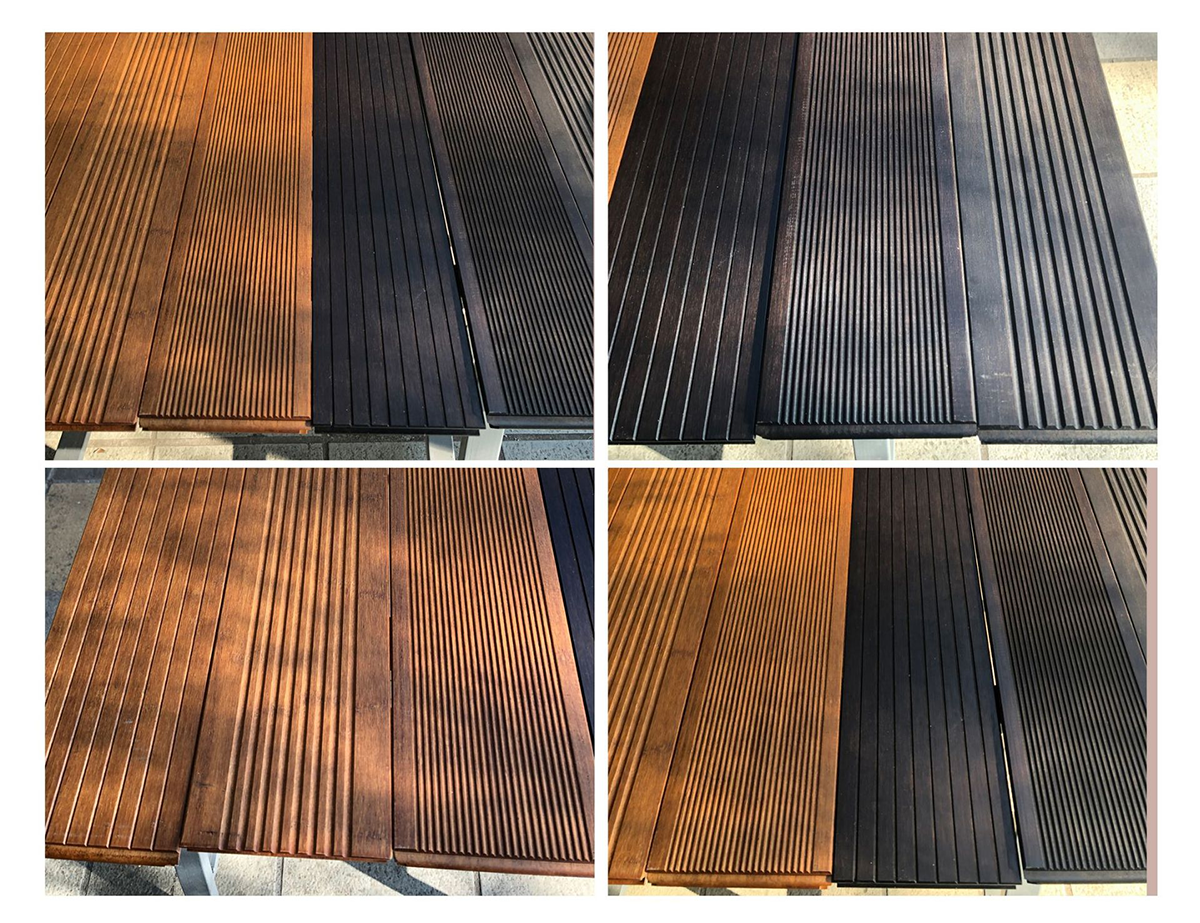 Projects Solid Wood Grain Fireproof Moso Bamboo Decking Boards