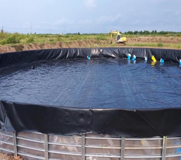Buy cheap White Waterproofing Geomembrane 0.5mm 1mm Fish Farming Pond Liner HDPE Geomembranas from wholesalers