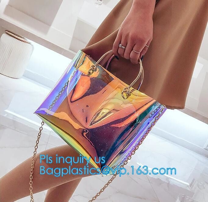 PVC Leisure bag shoulder bag, sports bag, Transparent Tote Bag Clear Shoulder Bag, Economical light-weight pvc travel la