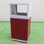 Outdoor EN840 Certificate 45L WPC Wooden Waste Bin With Liner