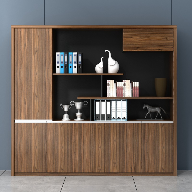 MFC Wood President Office Background Bookcase Display Shelf for Deluxe Furniture