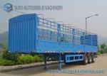 Length 12 m Fenced Flatbed Semi Trailer 3 Axles Load Capacity 50 T 55 T