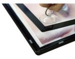 Aluminum Ultra Slim LED Light Box Edge Lit Metal Profile Magnetic With Laser