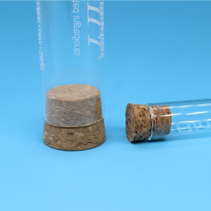 Glass Test Tube With Cork Stopper For Laboratory Equipment