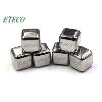 Buy cheap Silver Reusable Stainless Steel Ice Cubes For Whiskey Wine Beverage Sextuplet product