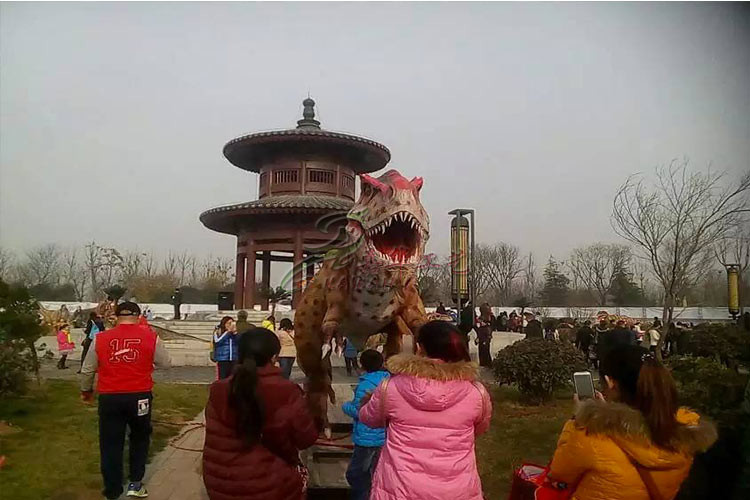 Frp Life Size Dinosaur Statue Display In Special Independent Decoration Park Outdoor