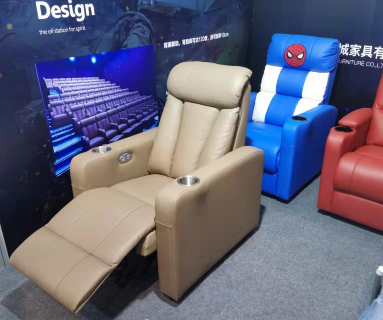 Mail Packing N Genuine Leather Home Theater Chair Hotel Cinema Seat Luxury Cinema Sofa