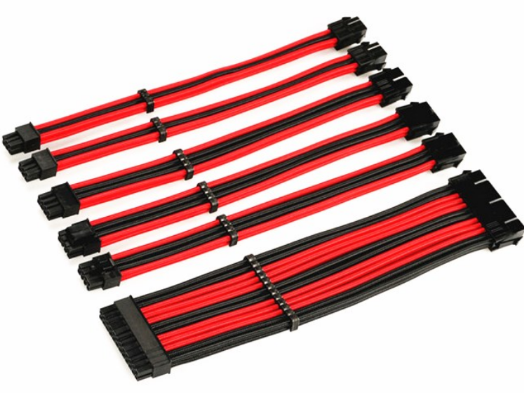A complete set of ATX Motherboard Power extension Cable 18AWG 30CM Computer Cable