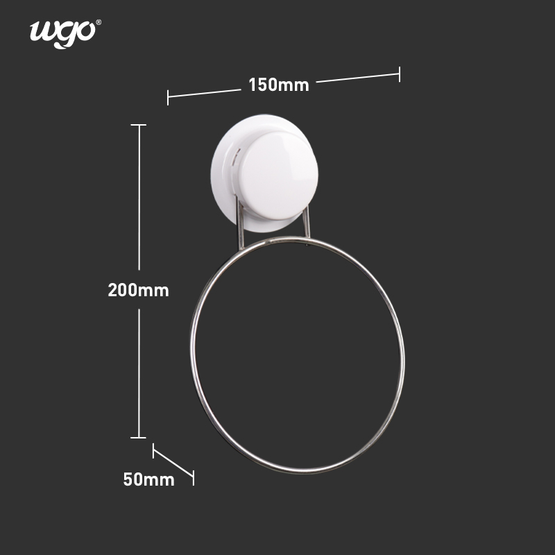150mm Stainless Steel Bathroom Towel Ring Holder Suction Fixed ODM