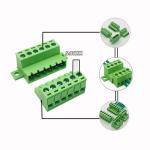 5.08mm Pitch Fixed Flange Screw Terminal Blocks Panel Mounting