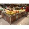 Buy cheap wood supermarket fruit bin stand with lift door from wholesalers