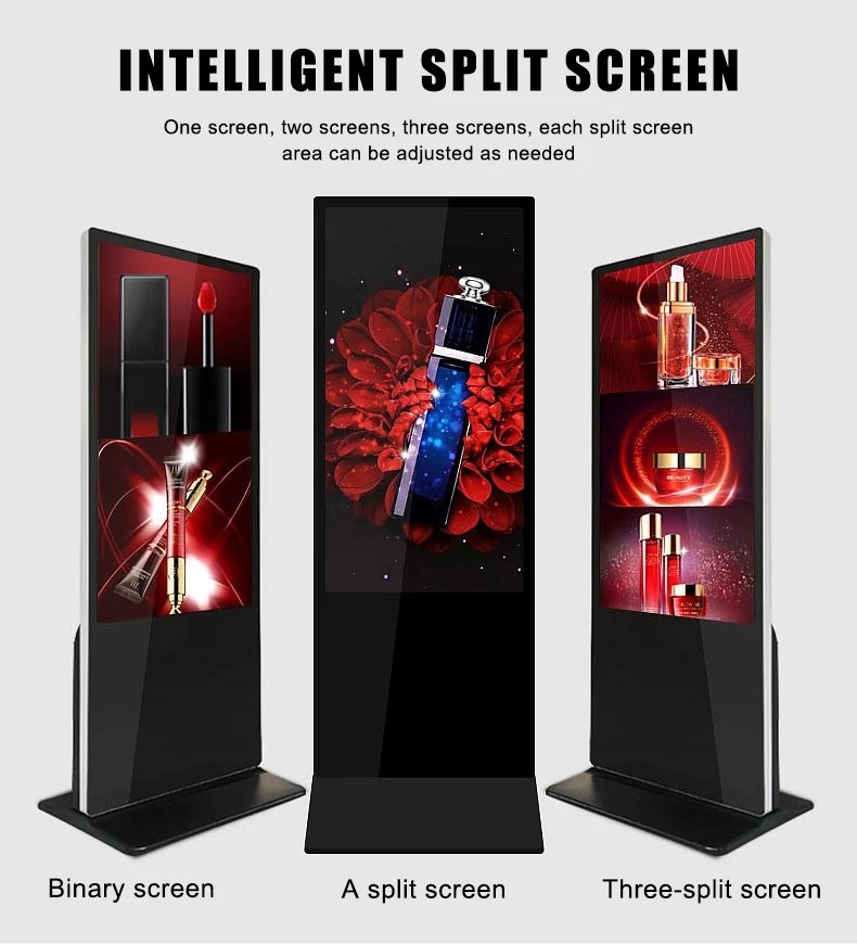 350cd/M2 Floor Standing Android Indoor Digital Display Screens 32/43/50/55/65