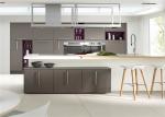 MDF Kitchen Customized Cabinets With White Quartz Countertop