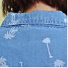 Buy cheap 100% Cotton Chambray Long Sleeves Shirt , Loose Fit Blouses For Young Ladies from wholesalers