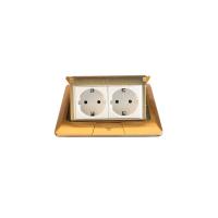Buy cheap Golden Brass Twins Electrical Socket Pop Up Floor Outlet For Hotel Airport product