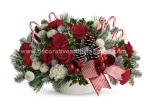 No Fading Berry And Pine Artificial Silk Flowers Christmas Centerpiece