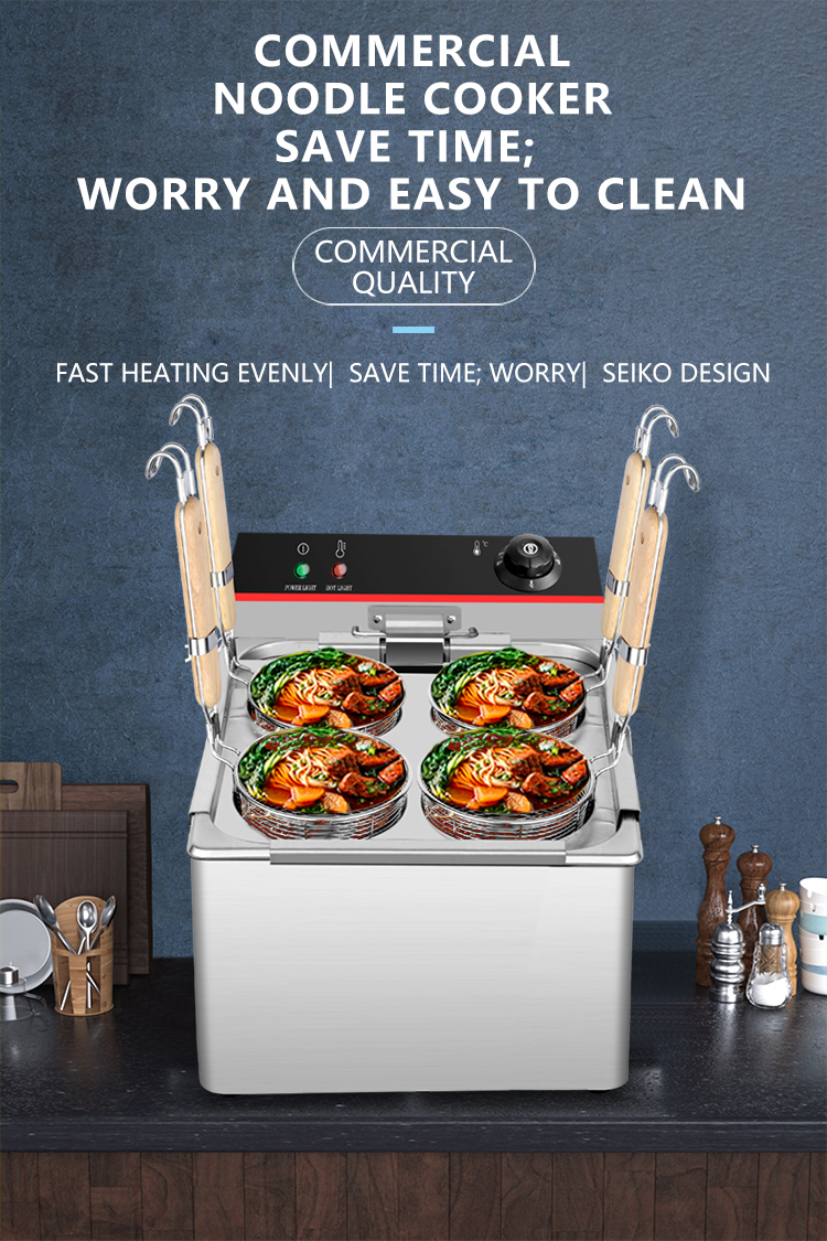 Accurate Temperature Control Probe Electric Commercial Pasta Cooker for Kitchen 3.5kW