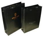 Mermaid 1c+1c Printing Black 250g Paper Shopping Bags With Metal Tops Ribbon