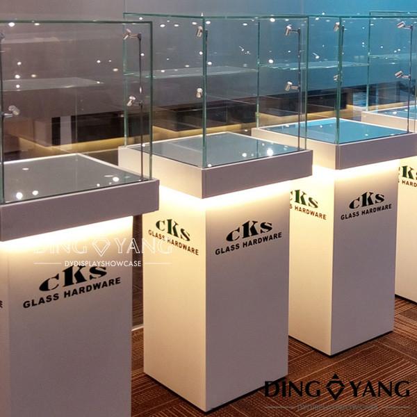 Buy cheap Modern Square Tower Showroom Display Cases from wholesalers