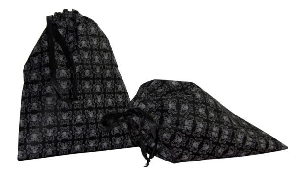 Buy cheap Black Eyelet Reusable Carrier Bags Non Woven Fabric Offerset Full Version Printing Laundry bag from wholesalers