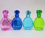 perfume bottle cheap recycled glass bottles black blue red pink green cap