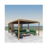 Buy cheap Modern Aluminum Terrace Canopy Roof Louvered Arbours Rot Proof Wooden Coated Pergola from wholesalers