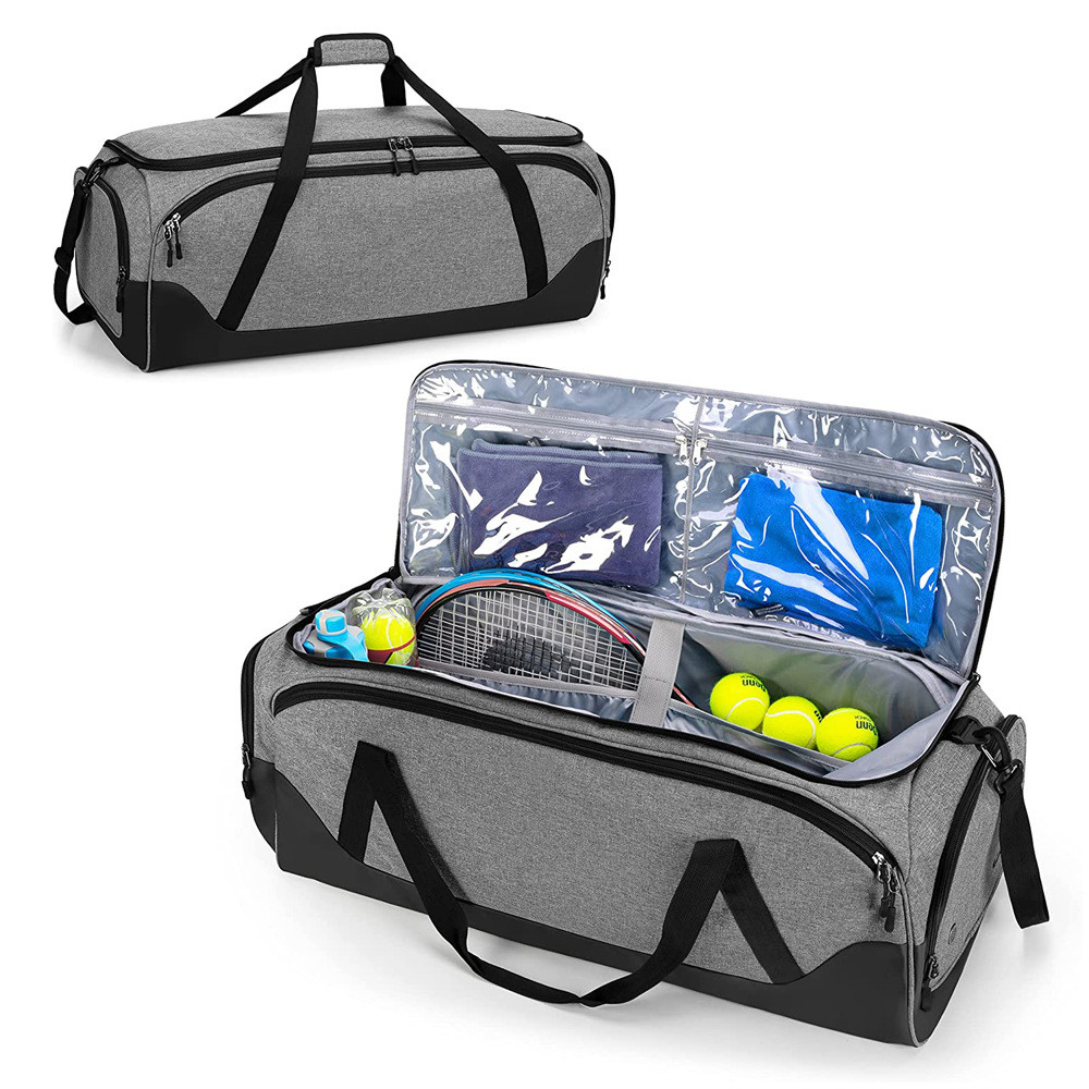 OEM Badminton Racket Cloth Bag Portable Tennis Duffle Bag With Shoe Compartment