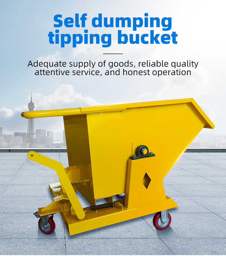 Mild Steel Self Dumping Forklift Bin Self Tipping Bin
