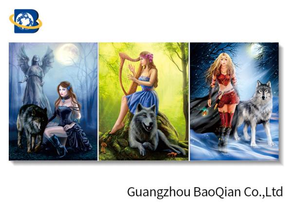 Buy cheap Buatiful Girl / Animal Print Lenticular , 3D Lenticular Pictures Changing Printing from wholesalers