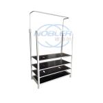 Foldable Spray Plastic Plywood Flower Display Rack Height Adjusted
