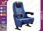 Blue Fabric Folding VIP Cinema Seating , Plastic Theater Seats