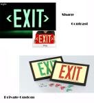 Rechargeable Photoluminescent Safety Exit Sign Emergency Evacuation Running Man