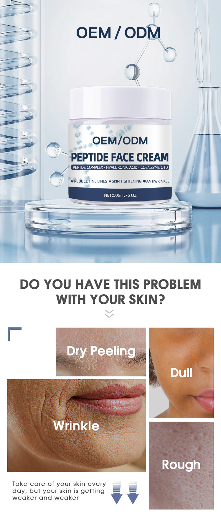 Hexapeptide Anti-wrinkle Cream Beauty Collagen Peptide Whitening Cream Skin Spot Whitening Skin Hexapeptide Face Cream
