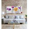 Buy cheap Hand Painted Abstract Art Canvas Paintings , Acrylic Purple Floral Wall Art from wholesalers