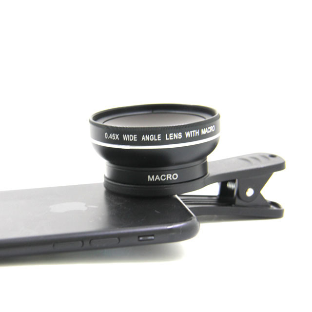 Mini Cell Phone Wide Angle Lens Macro Mobilephone Lens Magnification 0.45X