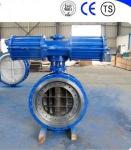 Pneumatic Metal Seat Butterfly Valves DN300 PN10 For Industrial Waste Water,WCB