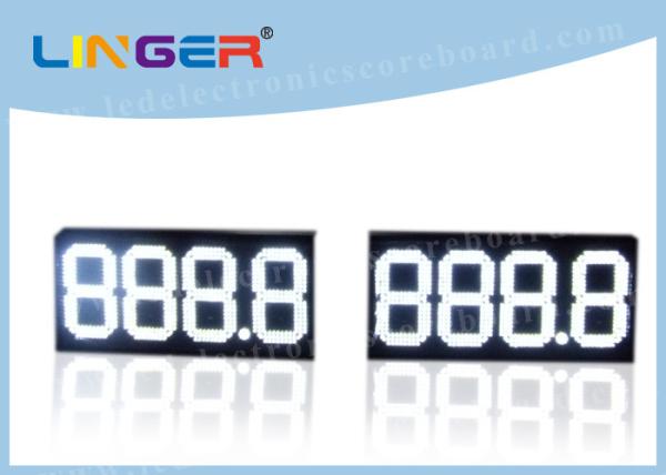 Buy cheap 888.8 Digital Gas Price Signs , Electronic Oil Price Billboard White Color from wholesalers