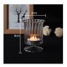 Buy cheap LFGB Wedding Flower Shape Clear Glass Candlestick from wholesalers