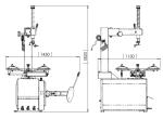 Semi Automatic Swing Arm 960mm Tire Changing Machine