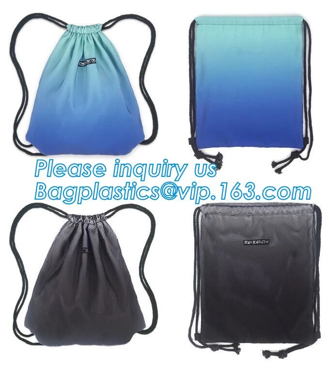 Recycled foldable polyester bag,Custom logo printed basketball backpack 210D polyester printing drawstring bag bagease