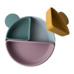 Bpa Free Kids Tableware Food Grade 2022 Silicone Baby Feeding Plate Set Suction