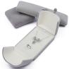 Buy cheap Grey Eye-Catching Clamshell-Shaped Velvet Jewelry Box Luxury Storage Packaging from wholesalers