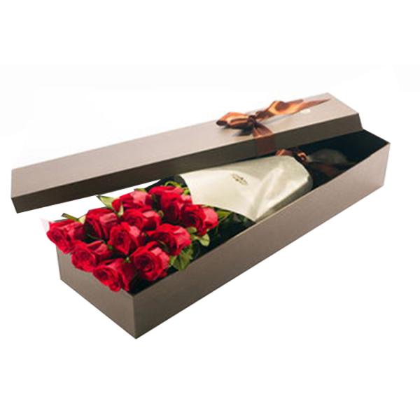 Buy cheap bespoke lid and base flower gift box rigid set up flower box luxury flower packaging paper box from wholesalers