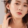 Buy cheap 1.61 Inch 0.04oz Real Silver Heart Earrings 5A Zirconia Leaf Shape Earring from wholesalers