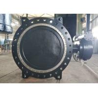 Buy cheap DN1000 Flange Connection Double Offset Butterfly Valve , Cast Iron Metal Seated product