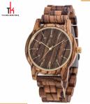 Fashion Japan Movement Wooden Wrist Watch Made Of Wood For Unisex