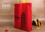 Non Toxic Cotton Shopping Bag Full Colour Transfer Printing Hand Worked